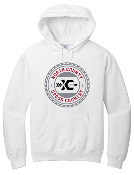 NCHS Cross Country - Circle Hoodie Sweatshirt (White or Black)