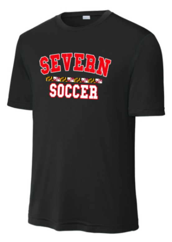 Severn Soccer - Black Performance Short Sleeve Shirt