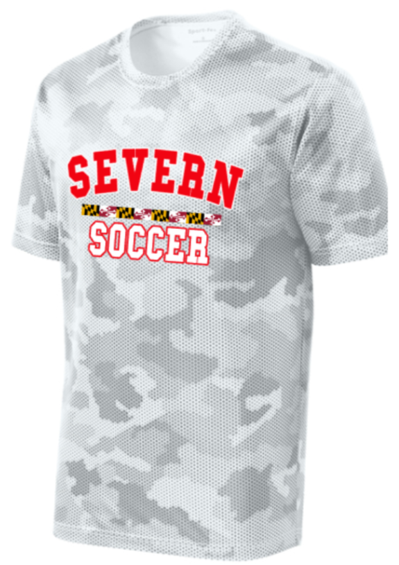 Severn Soccer - White Camo Hex Short Sleeve Shirt