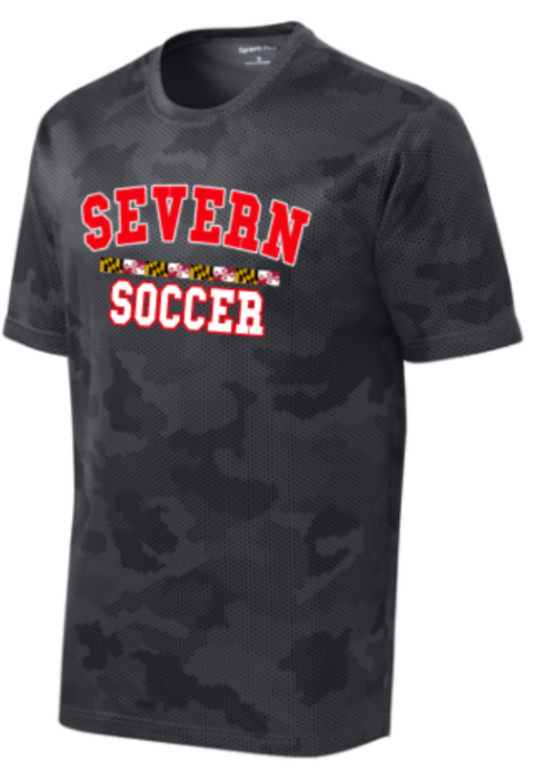 Severn Soccer - Black Camo Hex Short Sleeve Shirt