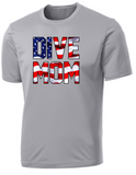 2023 CMDL Championships - DIVE MOM Performance SS T Shirt (White or Silver) (Unisex or Lady Cut)