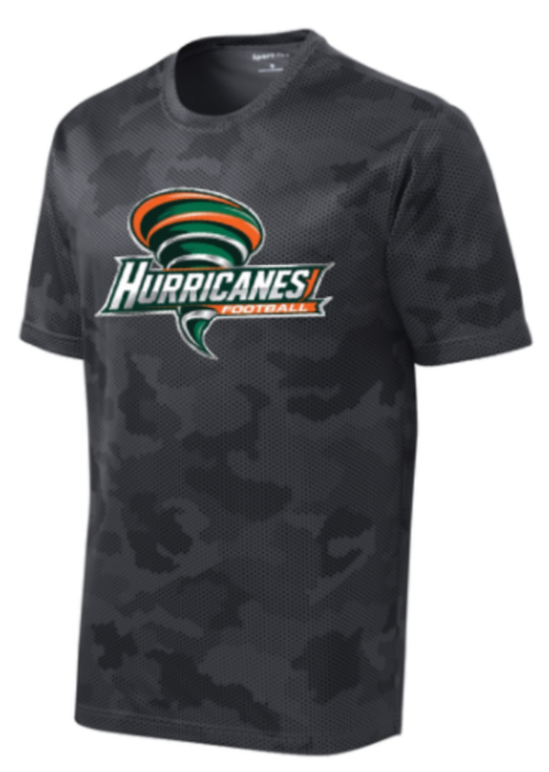 Hurricanes Football - Black Camo Hex Short Sleeve Shirt