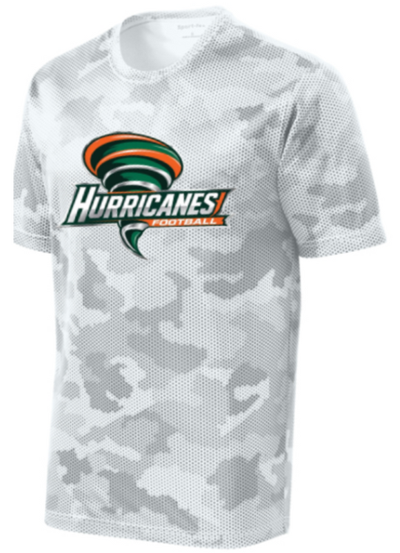 Hurricanes Football - White Camo Hex Short Sleeve Shirt