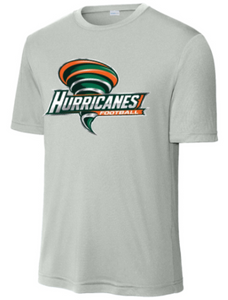 Hurricanes Football - Silver Performance Short Sleeve Shirt