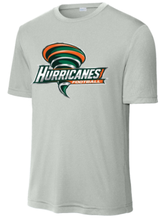 Hurricanes Football - Silver Performance Short Sleeve Shirt