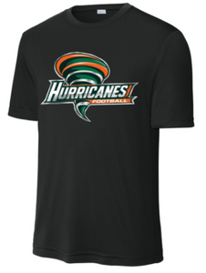 Hurricanes Football - Black Performance Short Sleeve Shirt
