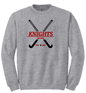 NCHS Field Hockey - Official Crew Neck Sweatshirt (White, Grey, Black, Red or Pink) - ALL Sizes