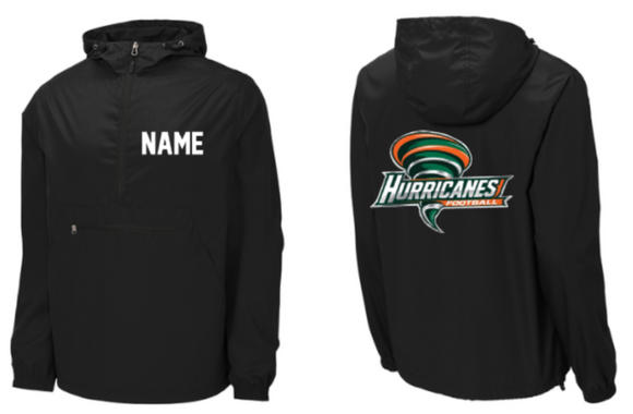 Hurricanes Football - Packable Windbreaker (Black)