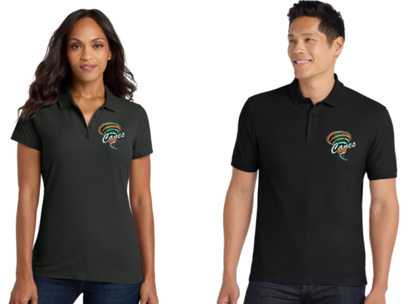 Canes - Black Polo Printed (Unisex or Lady Cut)