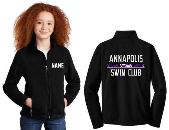 Annapolis Swim Club - FLAG Full Zip Fleece Jacket (Youth or Adult)