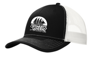 Stewarts Landing - Printed Snapback Trucker Hat (Black, Navy Blue, Black and White)