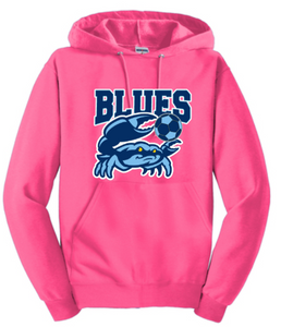 BLUES Soccer - Pink Hoodie Sweatshirt