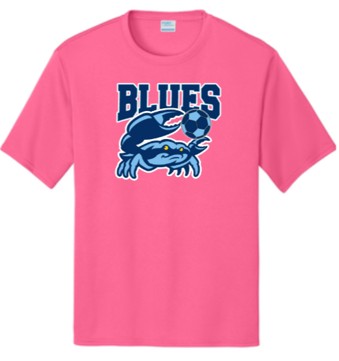 Blues Soccer - Pink Short Sleeve T Shirt