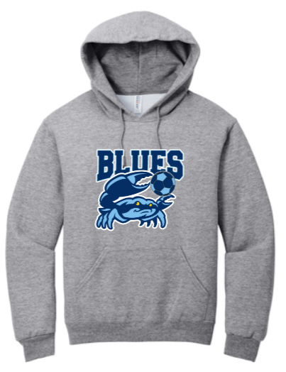 BLUES Soccer - Grey Hoodie Sweatshirt