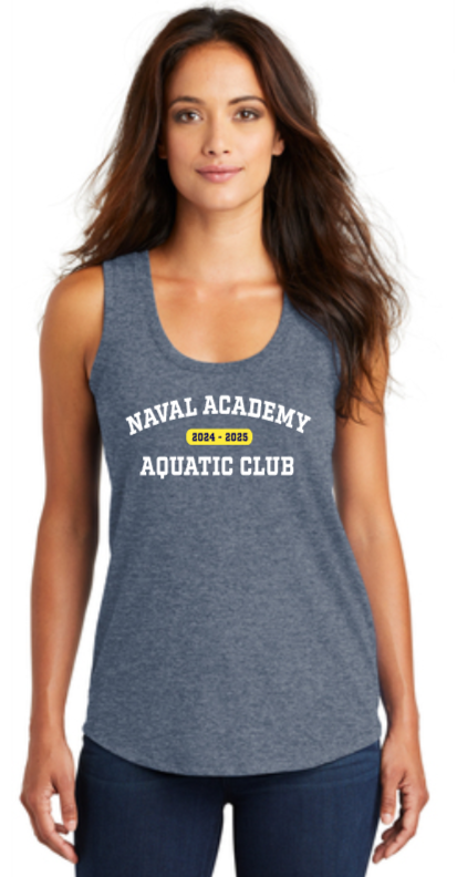 NAAC - Letters Navy Blue Ladies Racer Back Tank Top