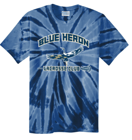 Blue Heron Lacrosse - Navy Blue Tye Die SS TShirt