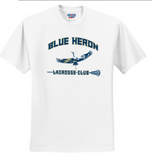 Blue Heron Lacrosse - SS T Shirt (Navy Blue, White or Grey)