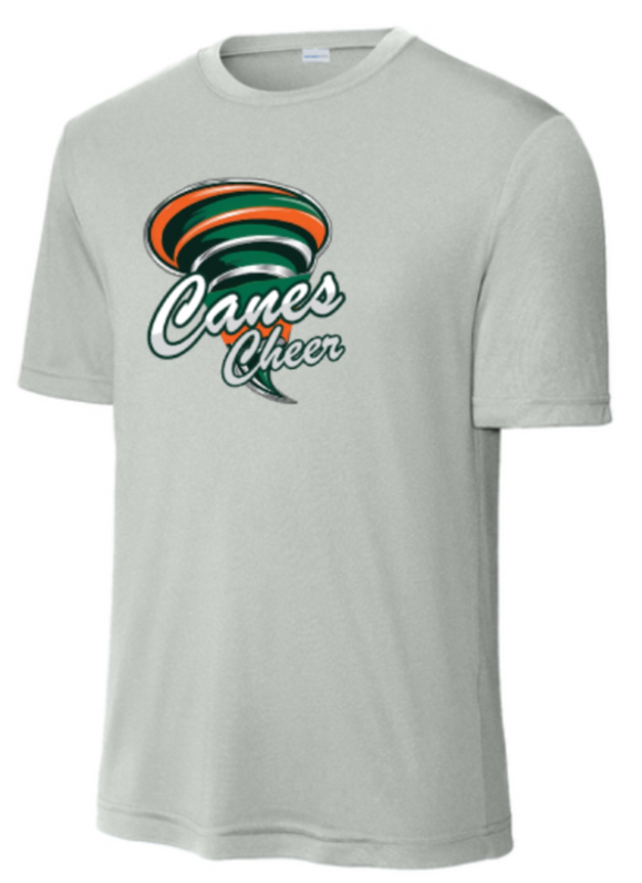 Canes Cheer - Silver Performance Short Sleeve Shirt