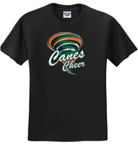 Canes Cheer - Black Short Sleeve Shirt