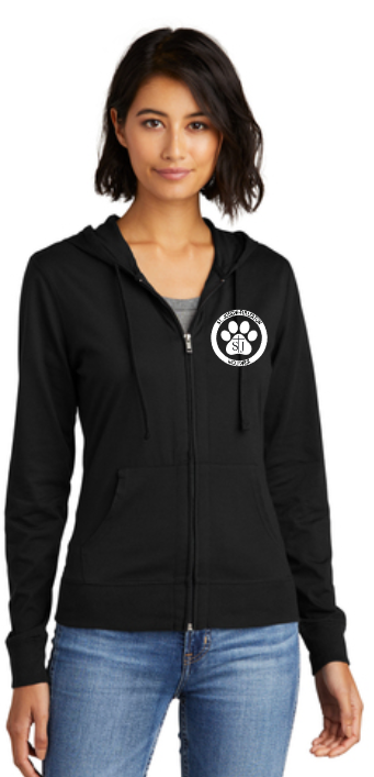 St. Joseph School - Circle Wolfie Lady's Full Zip Lightwieght Hoodie