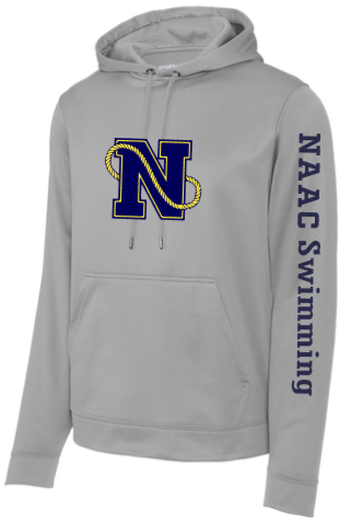 NAAC - Letter Grey Performance Hoodie Sweatshirt (Youth or Adult)