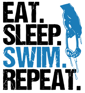 CMSL Divisional Champs - EAT SLEEP SWIM REPEAT Sleeve Shirt (Performance or Cotton)