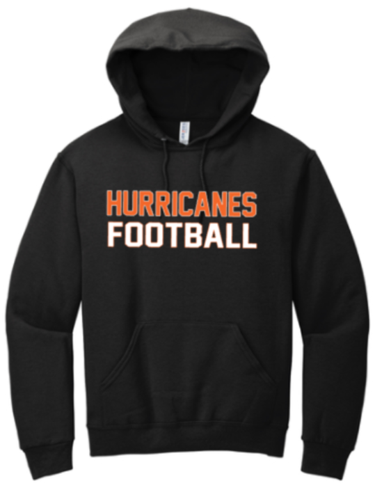 Hurricanes Football - Letters Black Hoodie