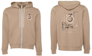 Q 3 Dance - Bella Canvas Full Zip Sponge Hoodie