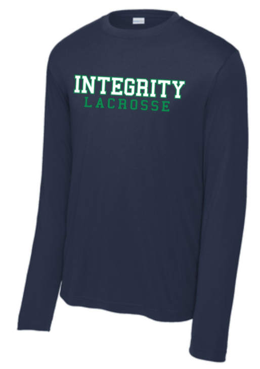 Integrity - Navy Blue Performance Long Sleeve T Shirt