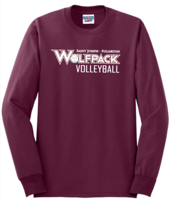 St. Joseph - Wolfpack Maroon Long Sleeve (Pick your SPORT)