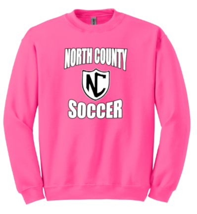 NC Women's Soccer - Crew Neck Sweatshirt (Pink, White Grey or Black)