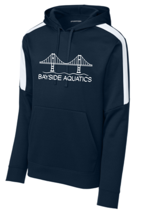 Bayside - Navy Blue Performance United Hoodie (Youth or Adult)