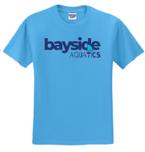 Bayside - FIN Aquatic Blue Short Sleeve Shirt (Youth or Adult)