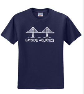 Bayside - Classic Navy Blue Short Sleeve Shirt (Youth or Adult)