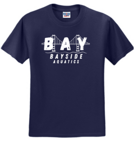 Bayside - Bay Navy Blue Short Sleeve Shirt (Youth or Adult)