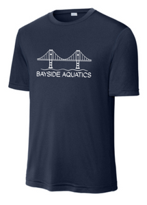 Bayside - Classic Navy Blue Performance Short Sleeve Shirt (Youth and Adult)