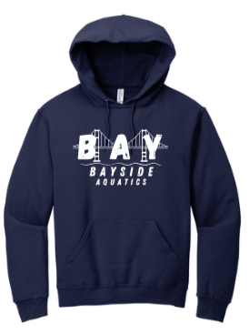 Bayside - Bay - Navy Blue Hoodie Sweatshirt (Youth and Adult)