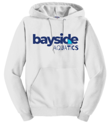 Bayside - FIN - White Hoodie Sweatshirt (Youth and Adult)