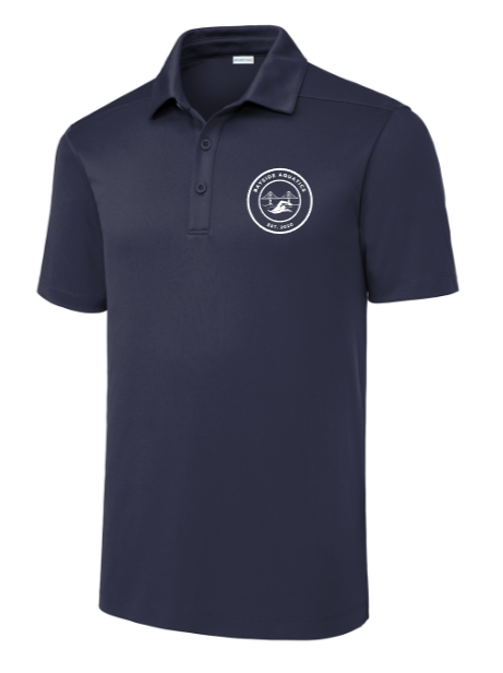 Bayside - Circle Navy Blue Polo (Unisex or Lady Cut)