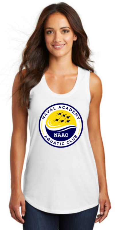 NAAC - Jets - White Ladies Racer Back Tank Top