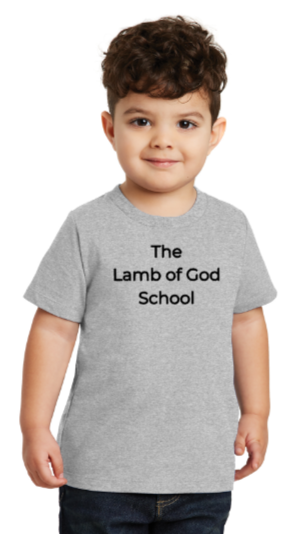 Lamb of God School - Front - Toddler Sports Grey Shirt