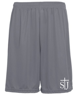 St. Joseph School - Youth Training Shorts - St. J logo (Black or Graphite)