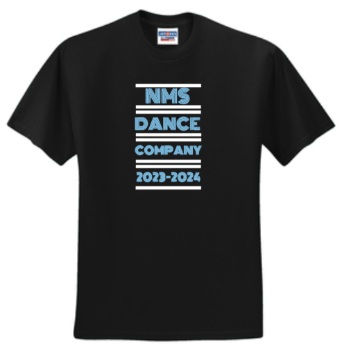 NMS Dance - Stacked 2023-24- Black - (Short Sleeve, Long Sleeve or Hoodie)