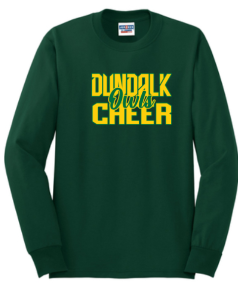 Dundalk Cheer - Official Long Sleeve T Shirt (Green, White or Grey