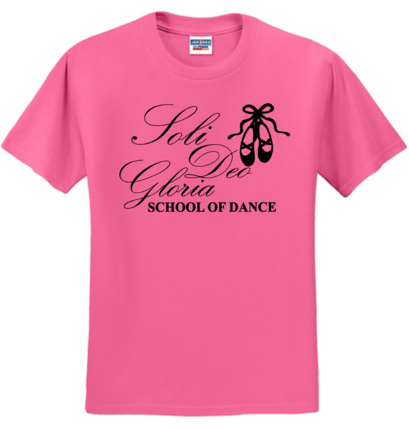 Soli Deo Gloria - Pink Short Sleeve Shirt (Youth or Adult)