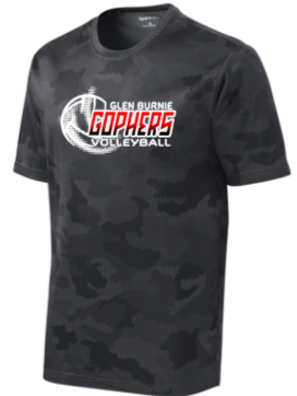 GB Volleyball - Gophers Black Camo Hex Short Sleeve Shirt