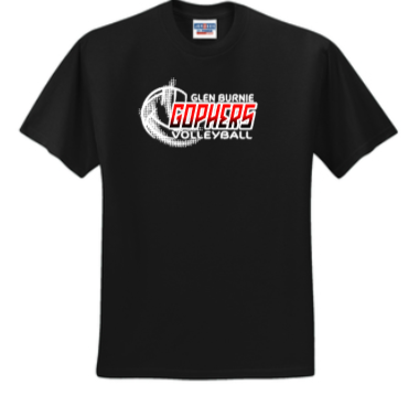 GB Volleyball - Gopher Performance SS Black Shirt
