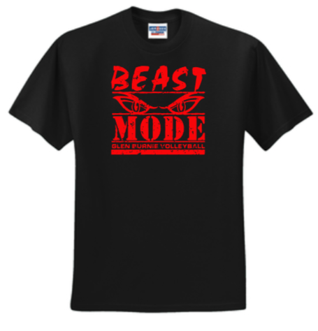 GB Volleyball - Beast Mode SS Black Shirt