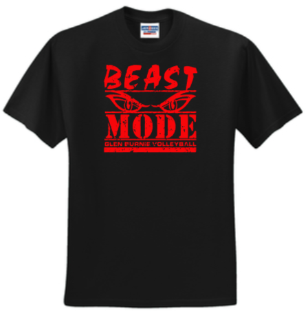 GB Volleyball - Beast Mode Performance SS Black Shirt