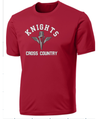 NCHS Cross Country - Official Performance Short Sleeve (White, Black, Red or Silver)